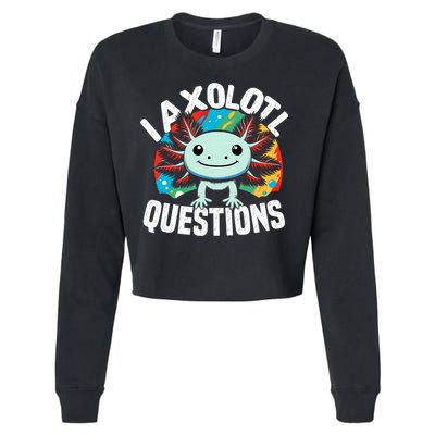 Axolotl Questions Anime Cute Kawaii Axolotl Cropped Pullover Crew