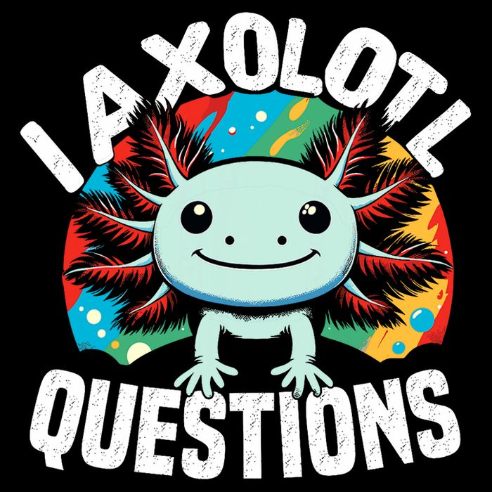Axolotl Questions Anime Cute Kawaii Axolotl Cropped Pullover Crew