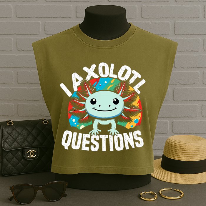 Axolotl Questions Anime Cute Kawaii Axolotl Garment-Dyed Women's Muscle Tee