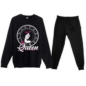 Aquarius Queen Are Born In January 20 To February 18 Gift Premium Crewneck Sweatsuit Set