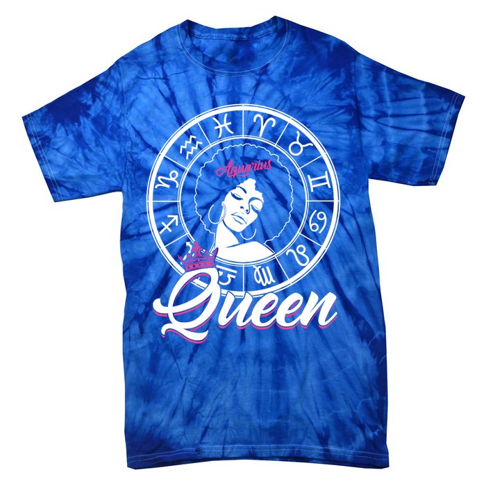 Aquarius Queen Are Born In January 20 To February 18 Gift Tie-Dye T-Shirt