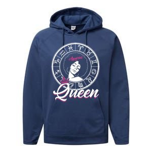 Aquarius Queen Are Born In January 20 To February 18 Gift Performance Fleece Hoodie