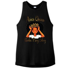 Aries Queens Are Born In March 21 To April 19 Ladies PosiCharge Tri-Blend Wicking Tank