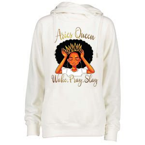 Aries Queens Are Born In March 21 To April 19 Womens Funnel Neck Pullover Hood