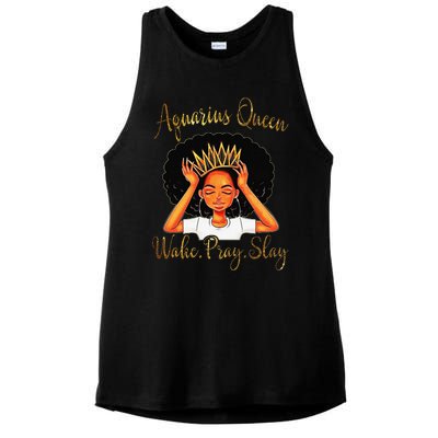 Aquarius Queens Are Born in January 20 February 18 Ladies PosiCharge Tri-Blend Wicking Tank