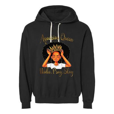 Aquarius Queens Are Born in January 20 February 18 Garment-Dyed Fleece Hoodie