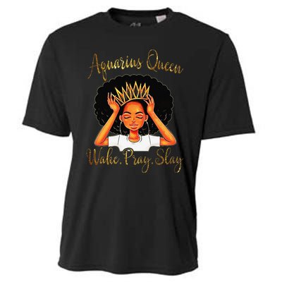 Aquarius Queens Are Born in January 20 February 18 Cooling Performance Crew T-Shirt