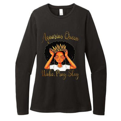 Aquarius Queens Are Born in January 20 February 18 Womens CVC Long Sleeve Shirt