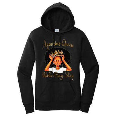 Aquarius Queens Are Born in January 20 February 18 Women's Pullover Hoodie