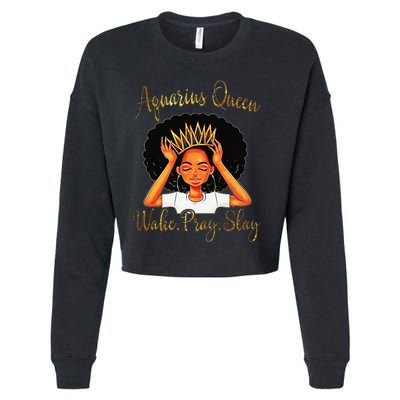 Aquarius Queens Are Born in January 20 February 18 Cropped Pullover Crew