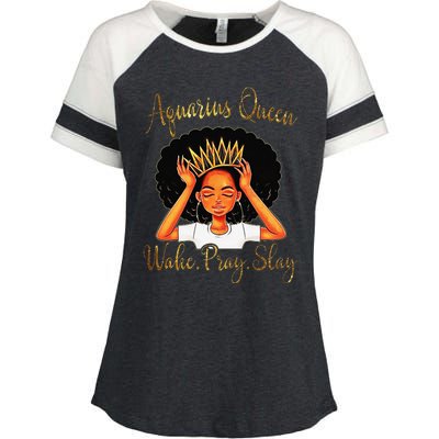 Aquarius Queens Are Born in January 20 February 18 Enza Ladies Jersey Colorblock Tee