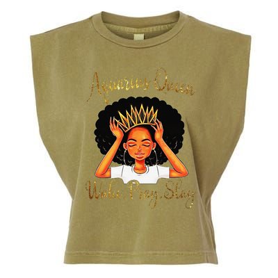 Aquarius Queens Are Born in January 20 February 18 Garment-Dyed Women's Muscle Tee