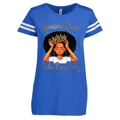 Aquarius Queens Are Born in January 20 February 18 Enza Ladies Jersey Football T-Shirt