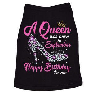 A Queens Are Born In September Birthday Gift Doggie Tank