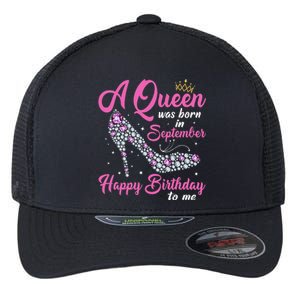 A Queens Are Born In September Birthday Gift Flexfit Unipanel Trucker Cap