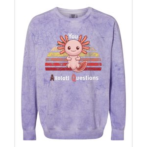 Axolotl Questions Colorblast Crewneck Sweatshirt