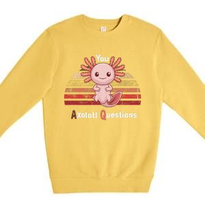 Axolotl Questions Premium Crewneck Sweatshirt