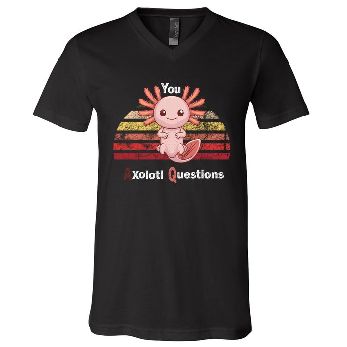 Axolotl Questions V-Neck T-Shirt