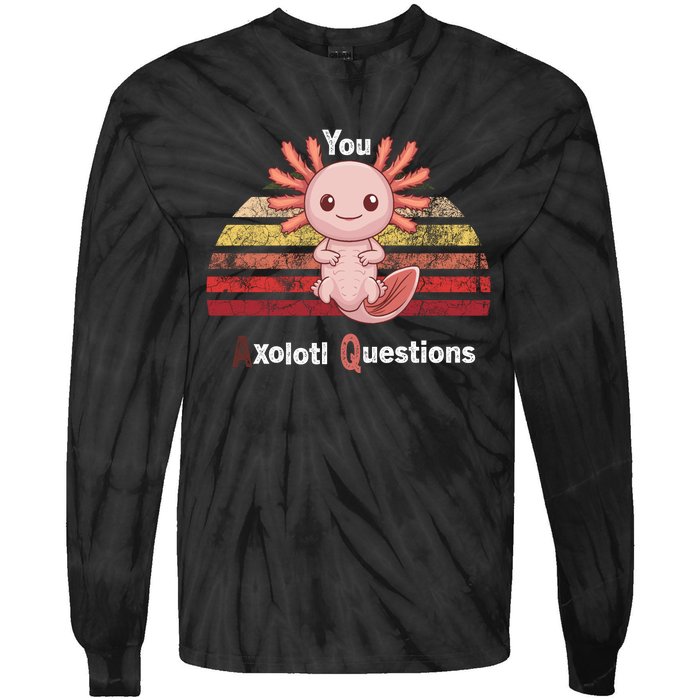 Axolotl Questions Tie-Dye Long Sleeve Shirt