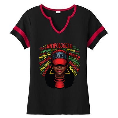 African Queen Black History Month African American Ladies Ladies Halftime Notch Neck Tee