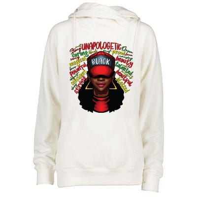 African Queen Black History Month African American Ladies Womens Funnel Neck Pullover Hood