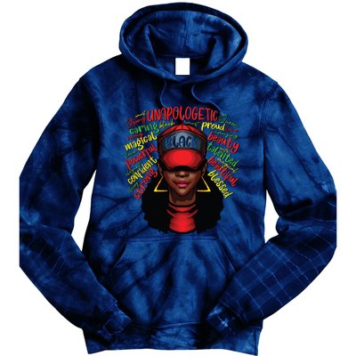 African Queen Black History Month African American Ladies Tie Dye Hoodie