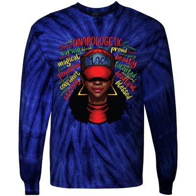 African Queen Black History Month African American Ladies Tie-Dye Long Sleeve Shirt