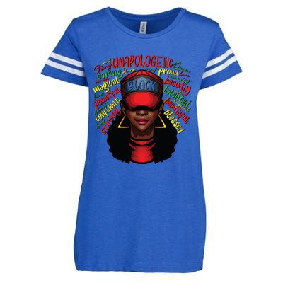 African Queen Black History Month African American Ladies Enza Ladies Jersey Football T-Shirt