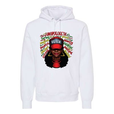 African Queen Black History Month African American Ladies Premium Hoodie