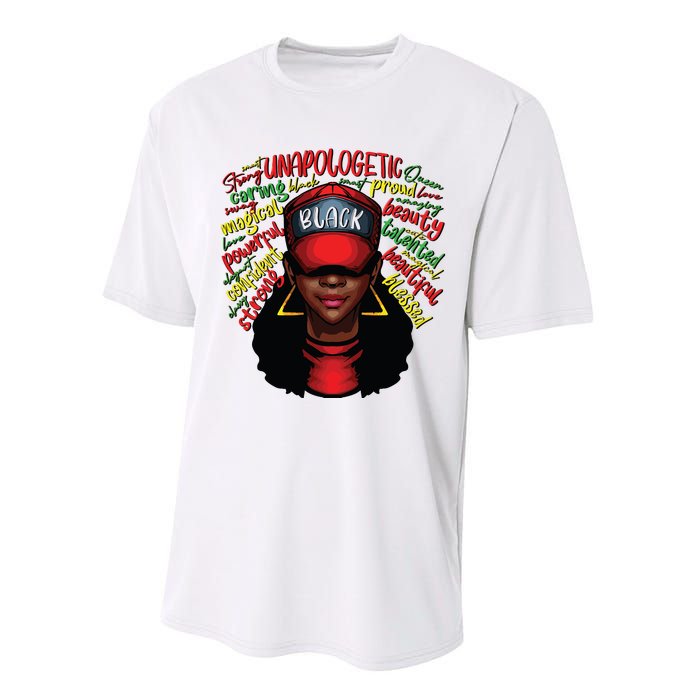 African Queen Black History Month African American Ladies Performance Sprint T-Shirt