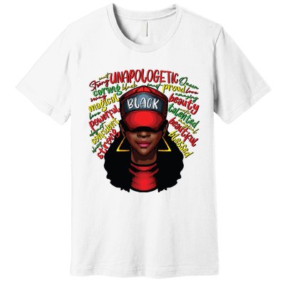 African Queen Black History Month African American Ladies Premium T-Shirt