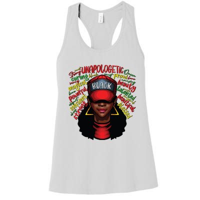 African Queen Black History Month African American Ladies Women's Racerback Tank