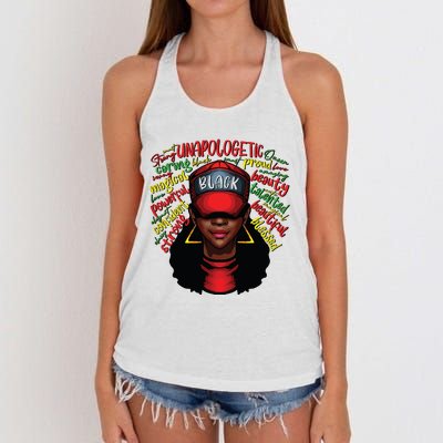 African Queen Black History Month African American Ladies Women's Knotted Racerback Tank