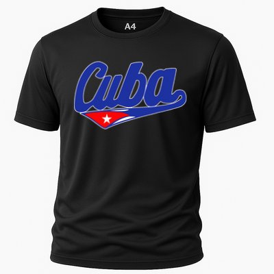 Asere Que Bola Cuban Havana Cuba Cuban Flag Baseball Cooling Performance Crew T-Shirt