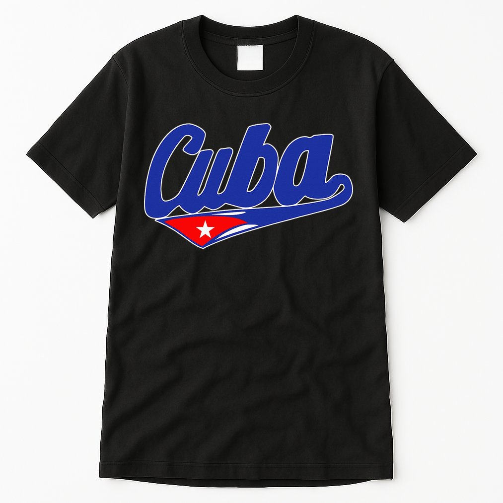 Asere Que Bola Cuban Havana Cuba Cuban Flag Baseball Tall T-Shirt