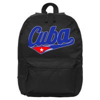 Asere Que Bola Cuban Havana Cuba Cuban Flag Baseball 16 in Basic Backpack