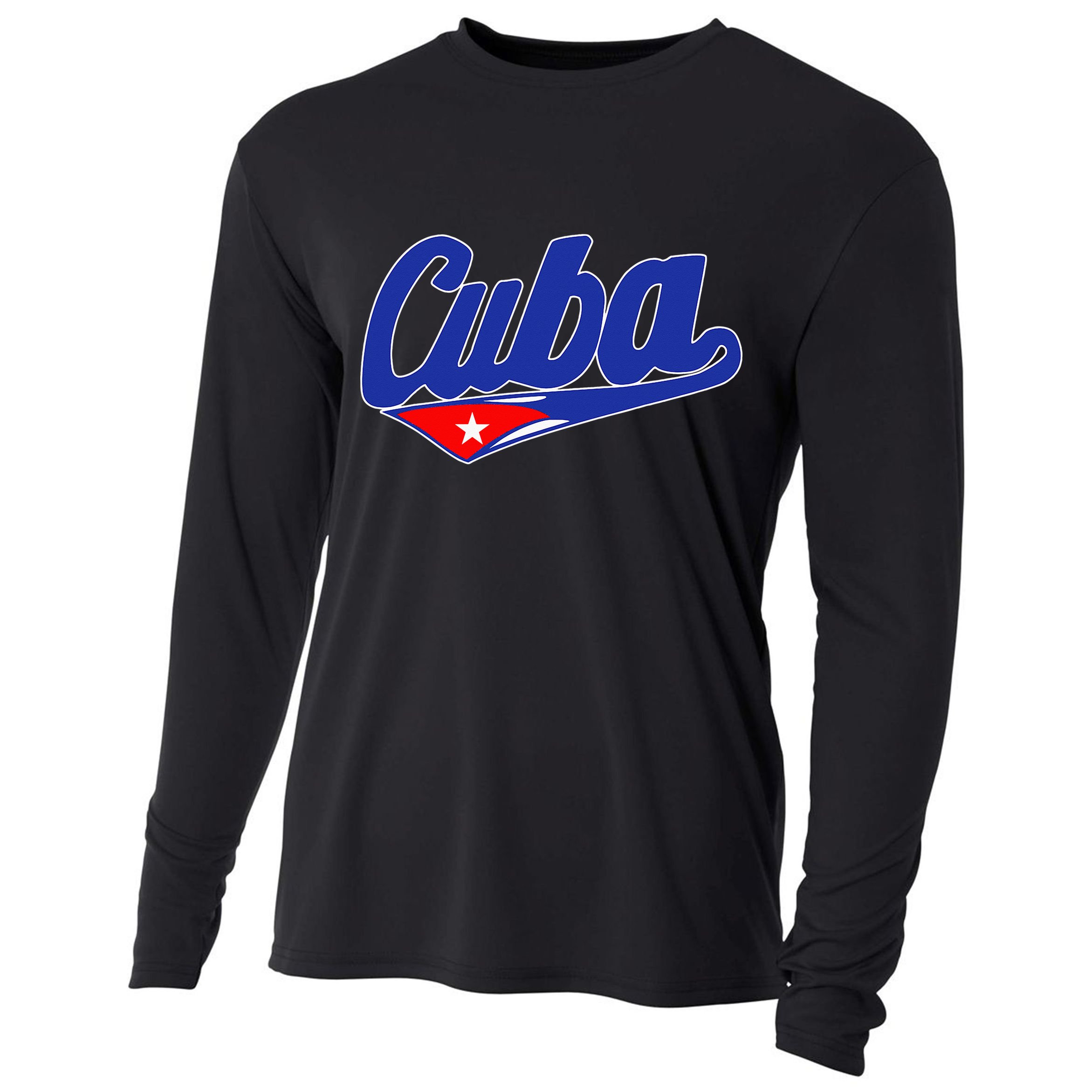 Asere Que Bola Cuban Havana Cuba Cuban Flag Baseball Cooling Performance Long Sleeve Crew