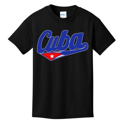 Asere Que Bola Cuban Havana Cuba Cuban Flag Baseball Kids T-Shirt