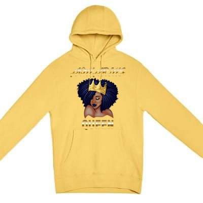 Aquarius Queen Born In Januaryfebruary Black Queen Birthday Funny Gift Premium Pullover Hoodie