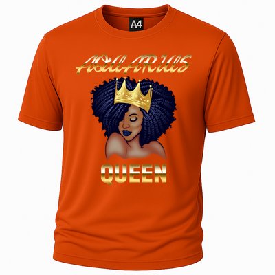 Aquarius Queen Born In Januaryfebruary Black Queen Birthday Funny Gift Cooling Performance Crew T-Shirt