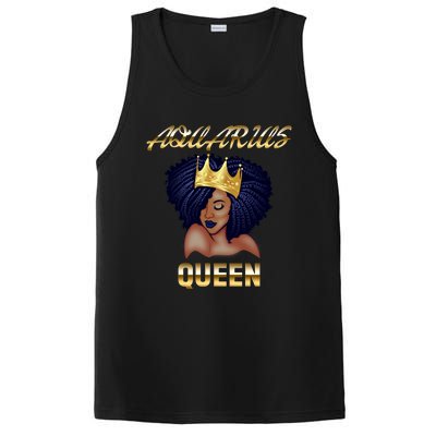 Aquarius Queen Born In Januaryfebruary Black Queen Birthday Funny Gift PosiCharge Competitor Tank