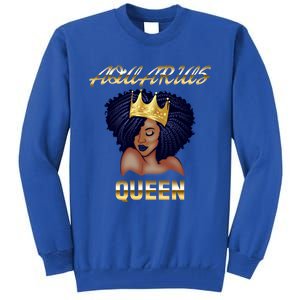 Aquarius Queen Born In Januaryfebruary Black Queen Birthday Funny Gift Tall Sweatshirt