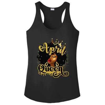 April Queen Birthday Afro African American Wo Ladies PosiCharge Competitor Racerback Tank