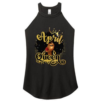 April Queen Birthday Afro African American Wo Women’s Perfect Tri Rocker Tank