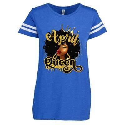 April Queen Birthday Afro African American Wo Enza Ladies Jersey Football T-Shirt