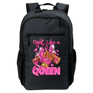 Afro Queen Black Women Breast Cancer Survivor Ribbon Daily Commute Backpack