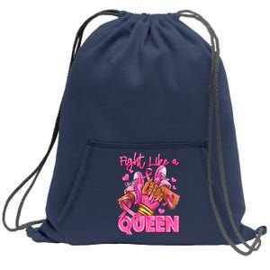 Afro Queen Black Women Breast Cancer Survivor Ribbon Sweatshirt Cinch Pack Bag