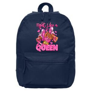 Afro Queen Black Women Breast Cancer Survivor Ribbon 16 in Basic Backpack