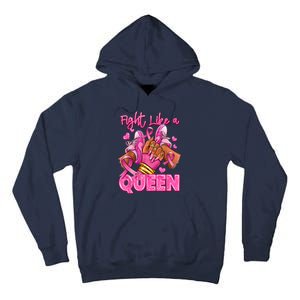 Afro Queen Black Women Breast Cancer Survivor Ribbon Tall Hoodie