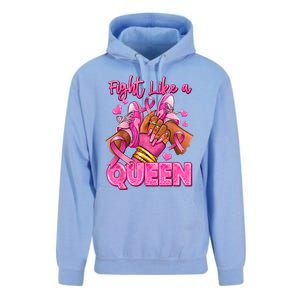 Afro Queen Black Women Breast Cancer Survivor Ribbon Unisex Surf Hoodie